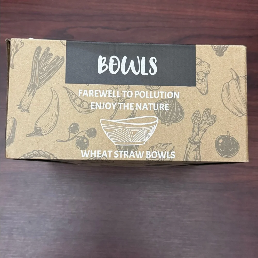 Wrova Unbreakable Wheat Straw Bowls – Set of 6, Vibrant Colors New - Picture 3 of 5